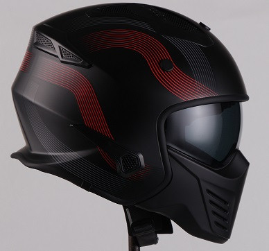 Helm Vito Jet Bruzano. Verkrijgbaar in zwart, camouflage, titanium, carbon, zwart-fluor en zwart-rood.