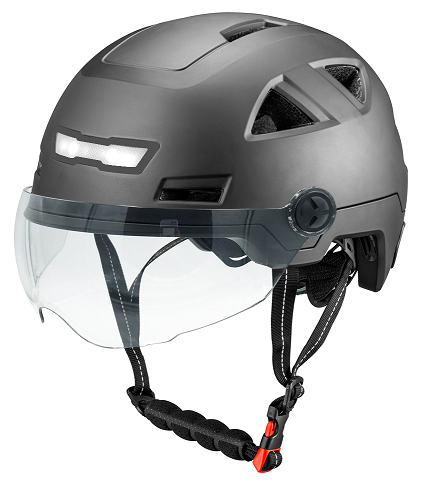 Speed Pedelec helm Vito E-Light met vizier. zwart