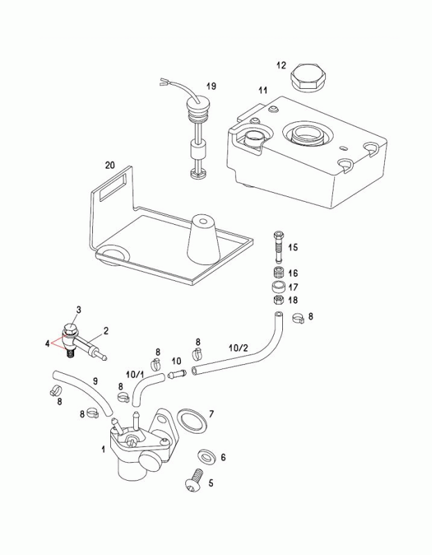 Olietank Bevestigingsplaat Tomos Origineel