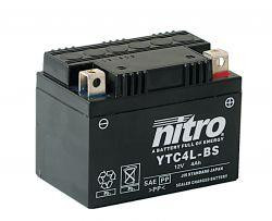Gel accu 12 volt 4AH. NTC4L-BS | YTC4L-BS Gel 4 Ampère Nitro onderhoudsvrij.