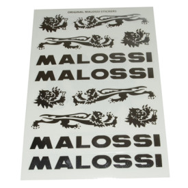 Stickerset Malossi Chroom/Grijs. 12 Delig.