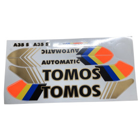 Stickerset Tomos Automatic A35 S fluor kleur sticker.