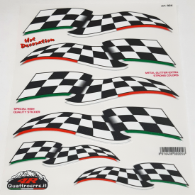 Quattroerre Finish vlag sticker set