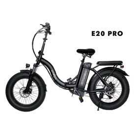 Windgoo E20 Pro 12.5Ah elektrische Fatbike - 20 inch - Zwart.
