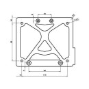 Kentekenplaat houder metaal staand of liggend zijkantbevestiging. Lampa