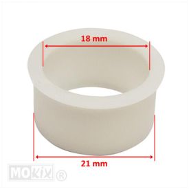 Nylon verloopbus 15.15 & 16.16 & 14.9 & 14.12 DellOrto Sha Tomos A35 carburateur. 21mm > 18mm