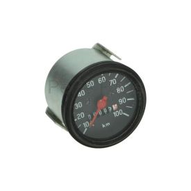 Tellerklok 100km/h 60mm zwarte wijzerplaat model VDO Monza.