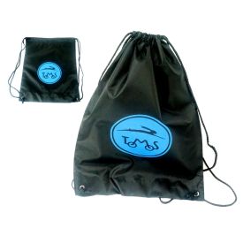 Rugzak nylon Tomos zwart - blauw 30 x 40cm