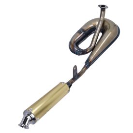 Uitlaat Tecno Circuit blank/goud voor Tomos A3 en A35