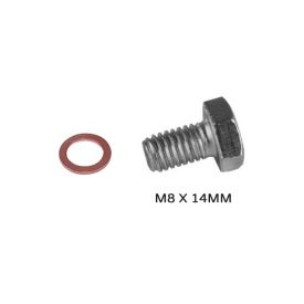 ATF olie aftap of vul bout Tomos carter. M8 x 14mm 