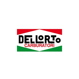 Sticker Dellorto carburateur groot (13cm x 6.5cm)